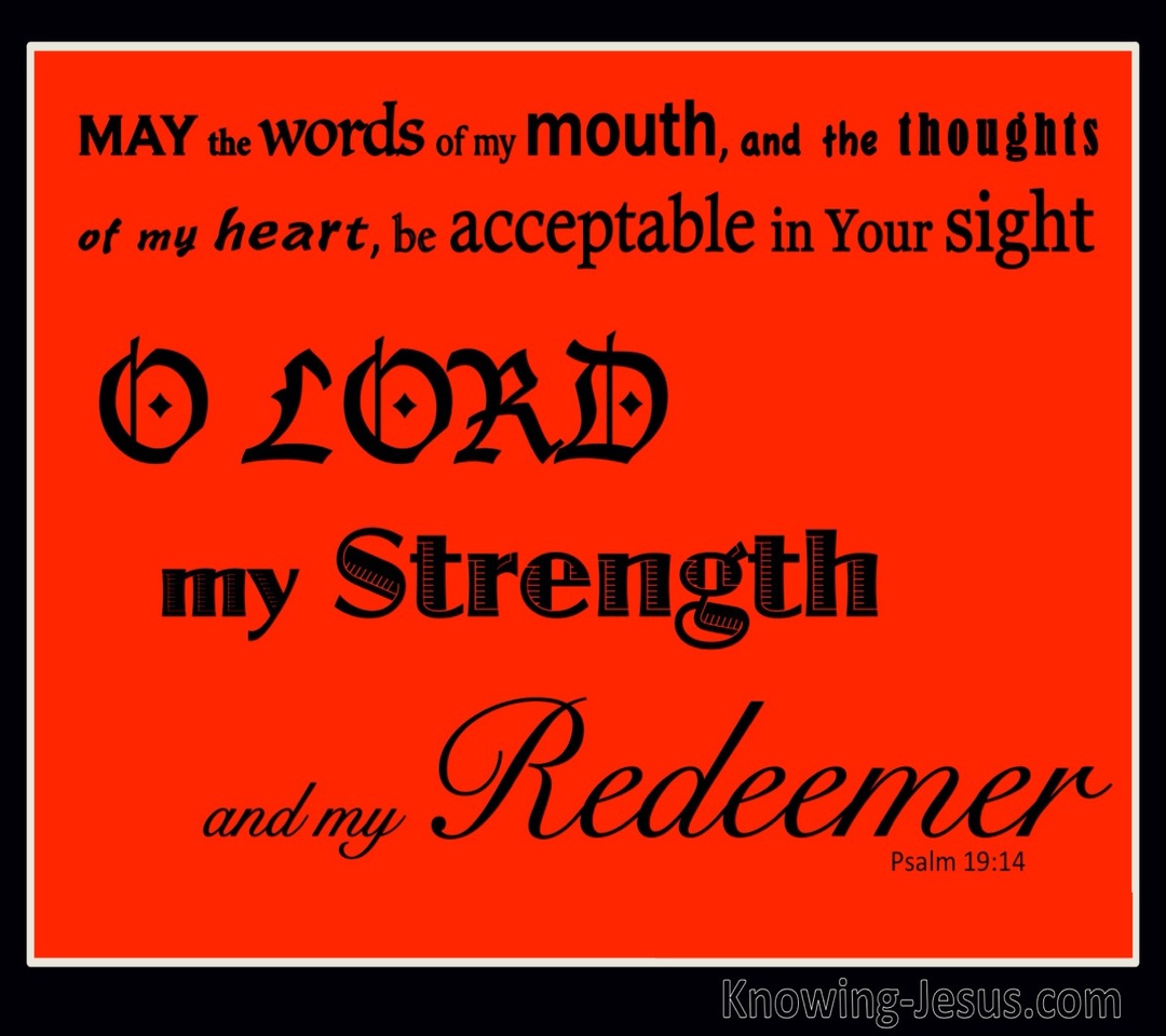 Psalm 19:14 May My Words Be Acceptable To Thee (red)